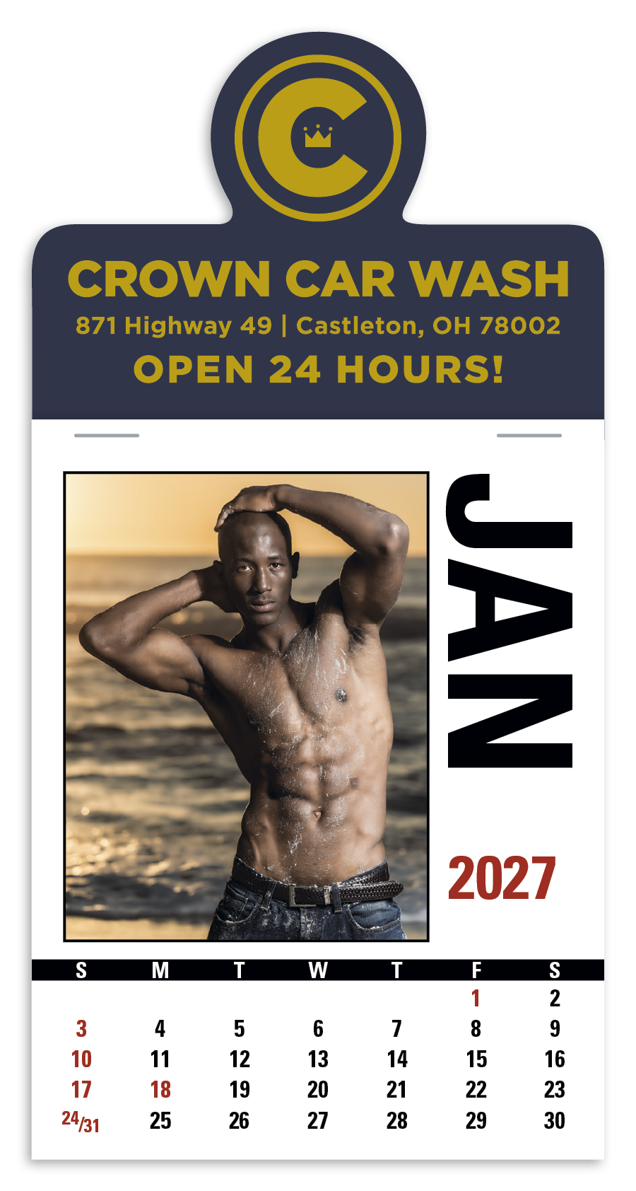 Triumph® Calendars Press-N-Stick Male Call Calendar 1770